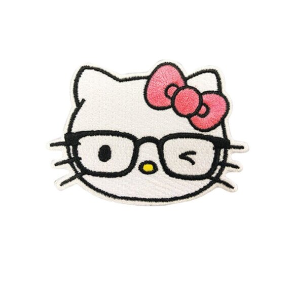 Hello Kitty Nerd Glasses Iron On Patch 2 Pack - Picture 10 of 10